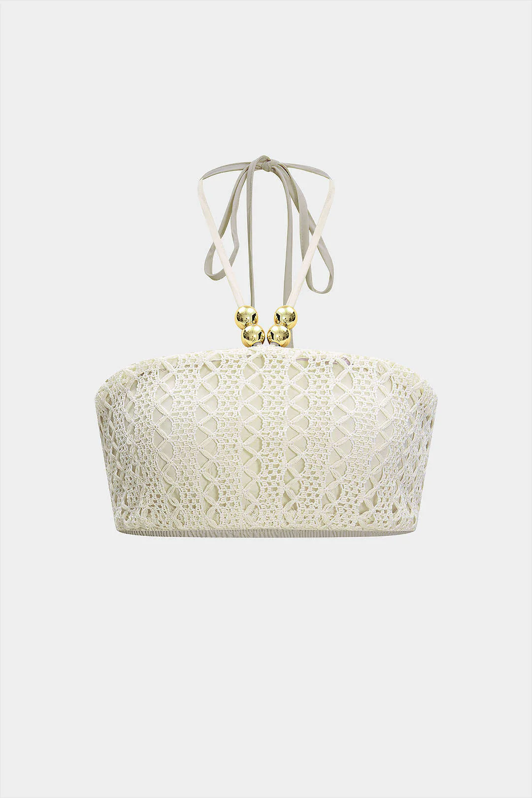 Beaded Halter Neck Tank Top and Fringe Trim Skirt Ensemble