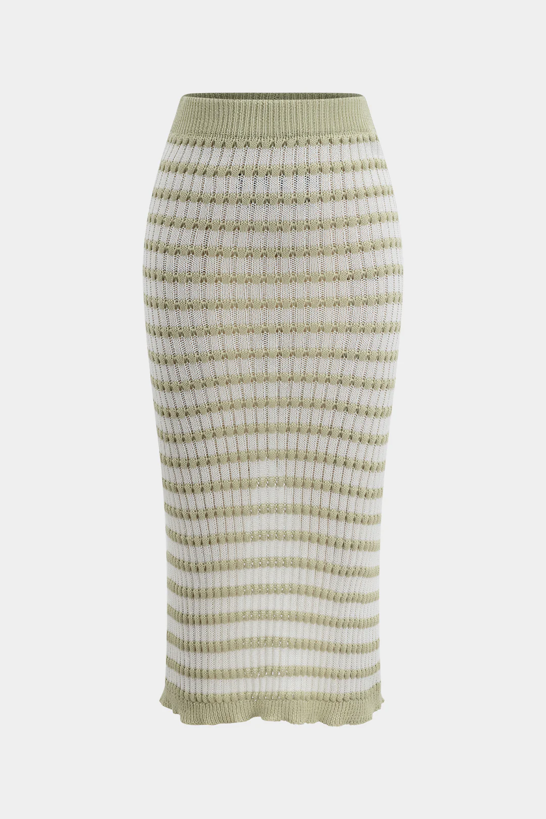 Knit Cut Out Tube Top And Slit Skirt Set