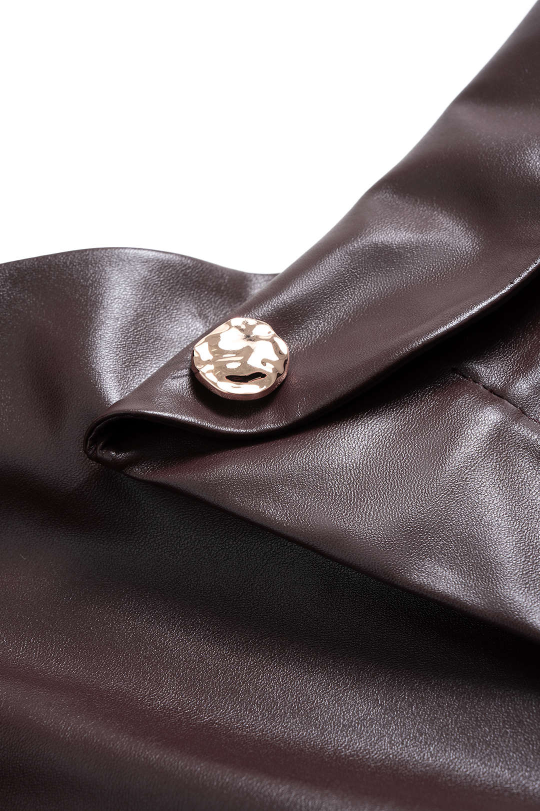 Faux Leather Asymmetric Barrel Pants