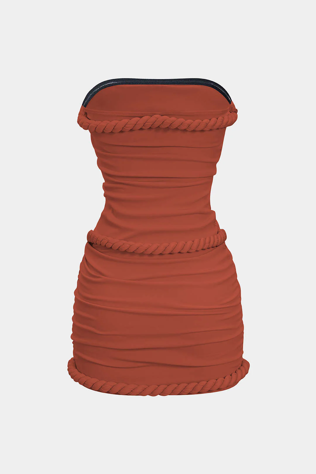 Twisted Knot Strapless Sleeveless Mini Dress