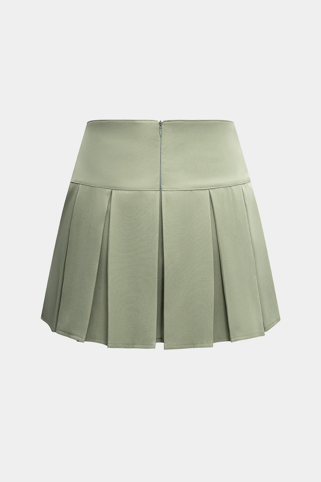 Zipper Detail Ruched Skirt