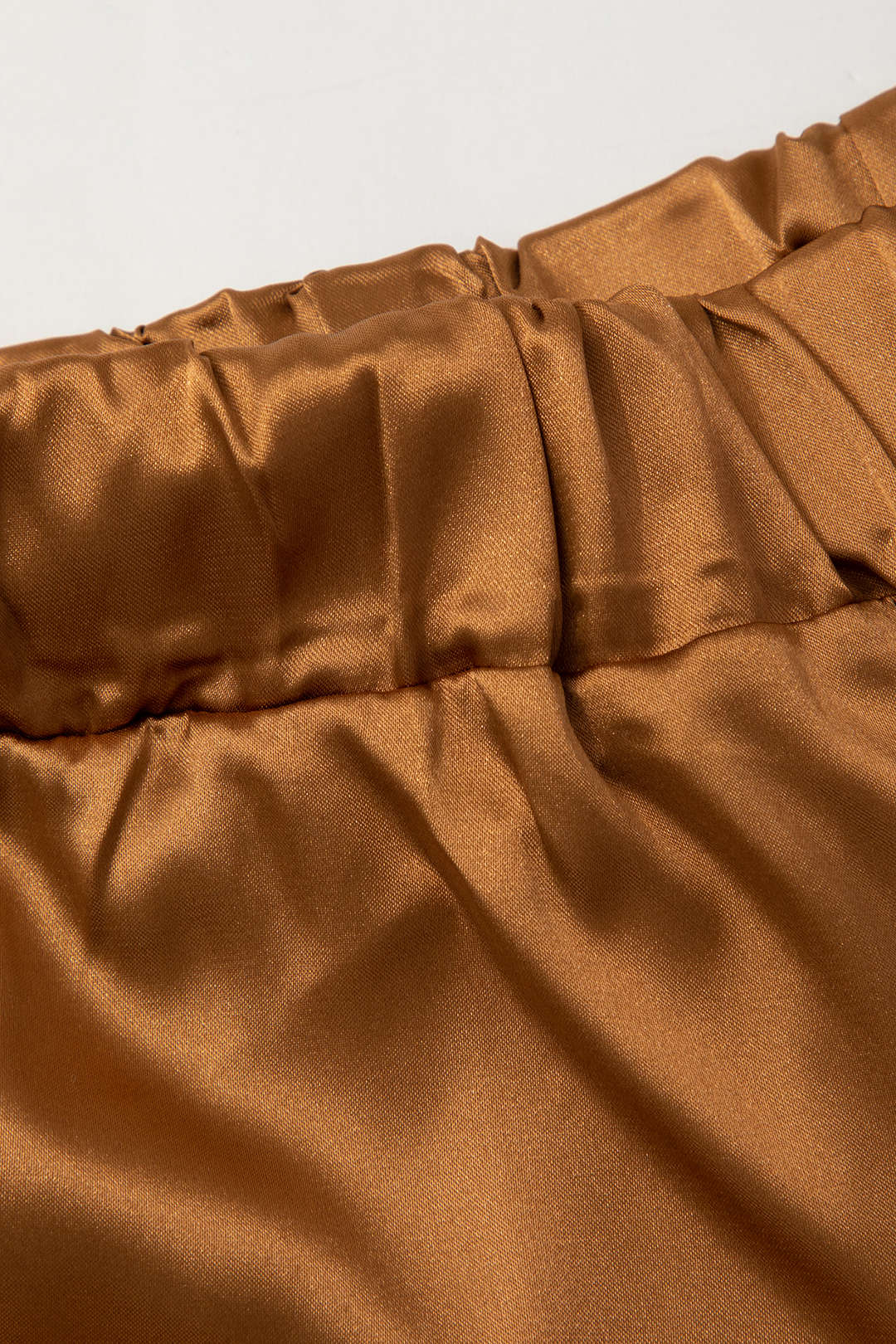 Satin Button-Up Long-Sleeve Shirt and Pants Ensemble