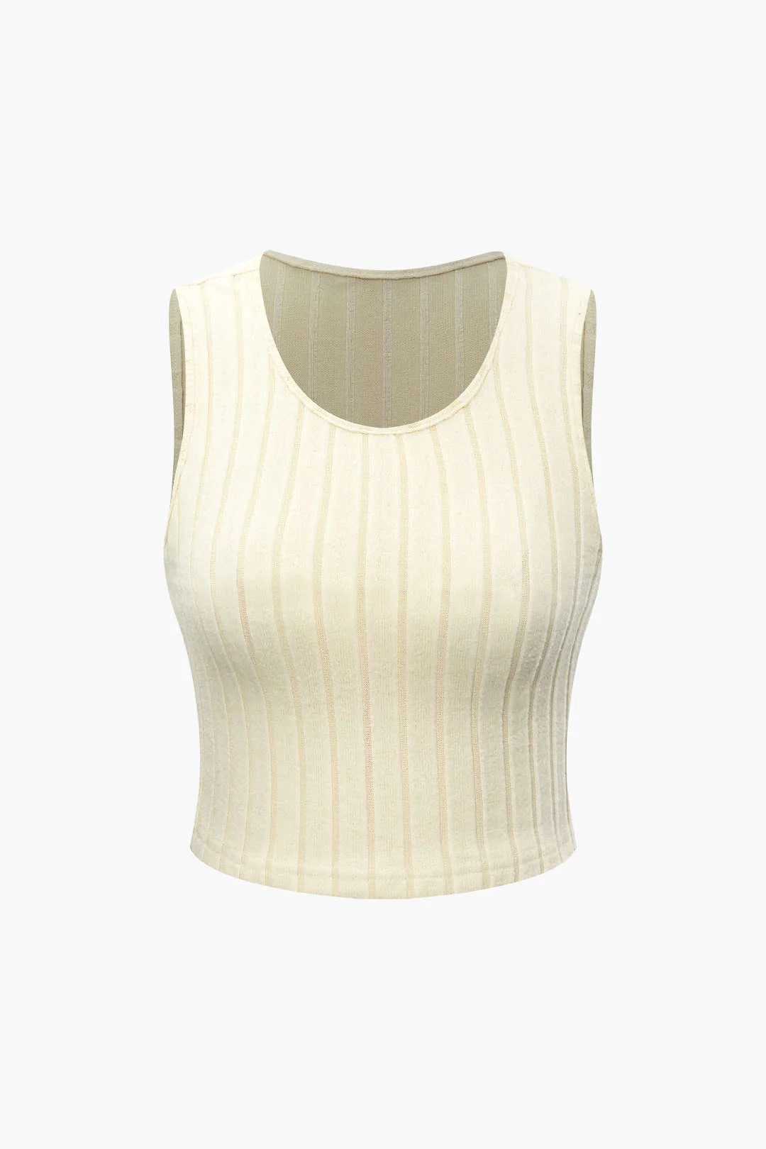 Basic Solid Knit Tank Top And High Waist Pants Set