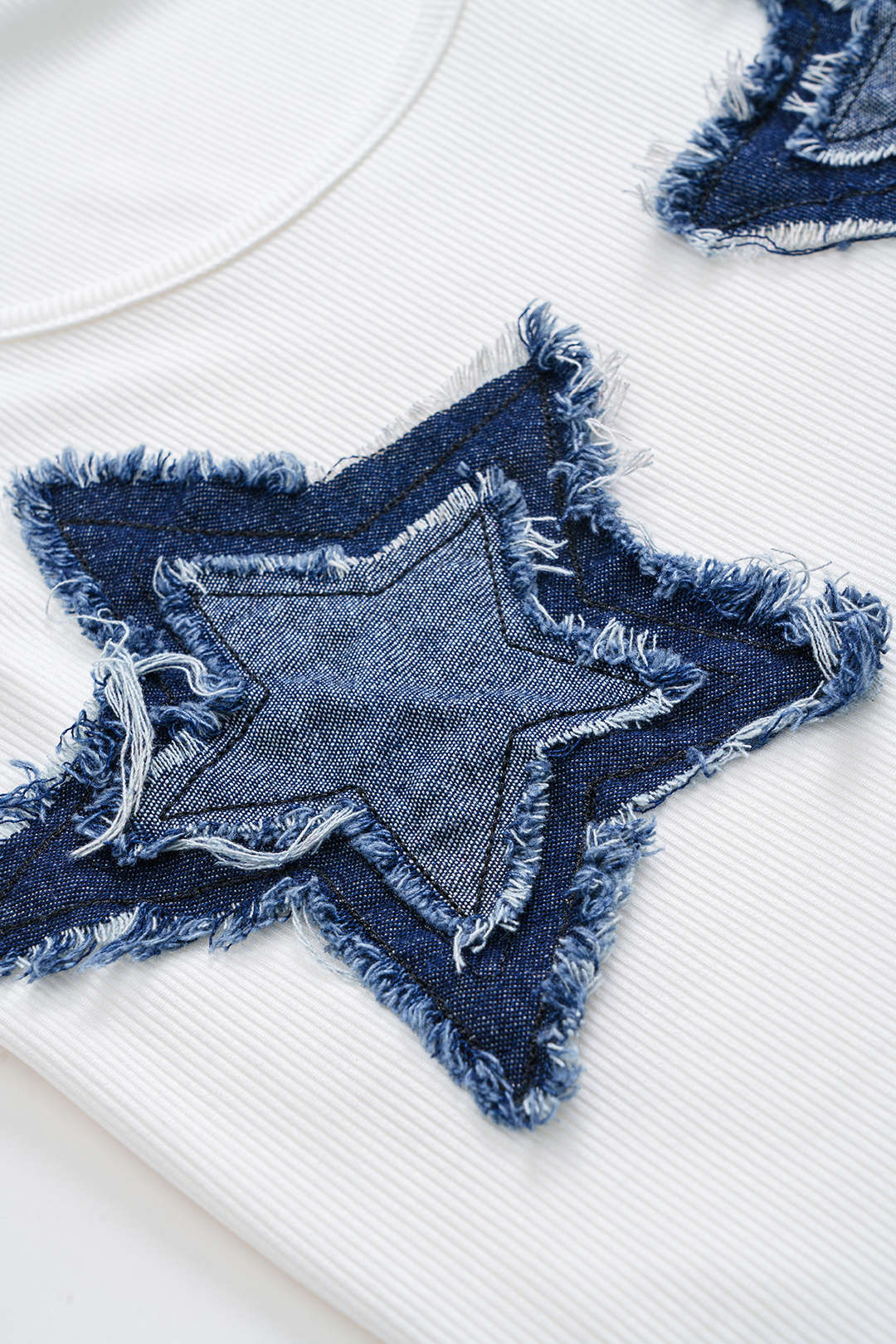 Denim Patchwork Sleeveless Top