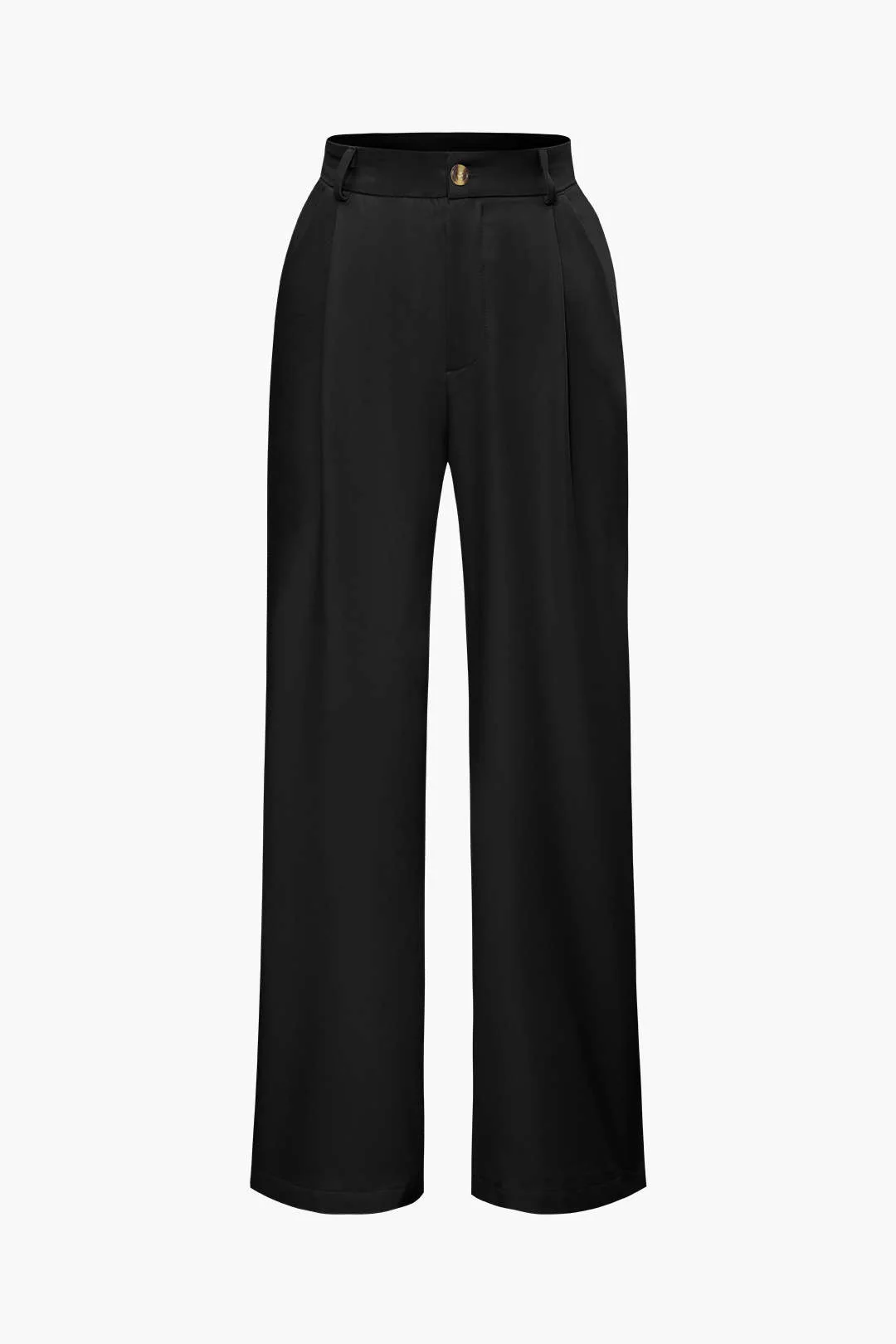 Notched Lapel Tie Back Vest and Straight Leg Suit Pants Combo