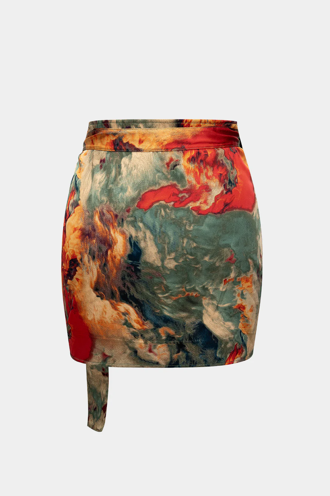 Ruched Tie-Up Detail Skirt