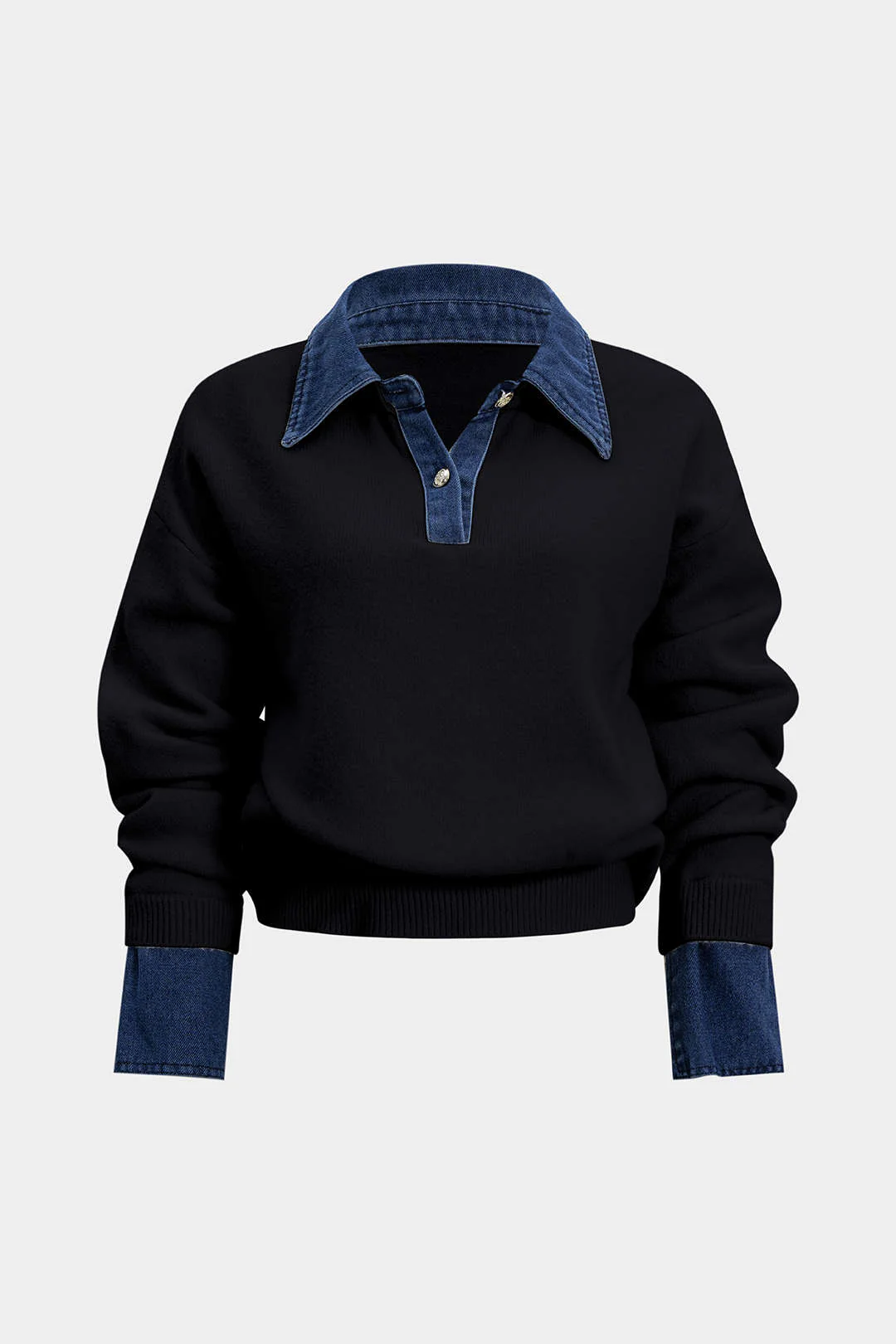 Patchwork Long Sleeve Sweater Top