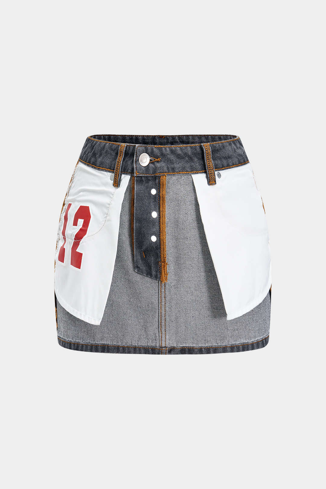 Reversible Denim Pocket Mini Skirt