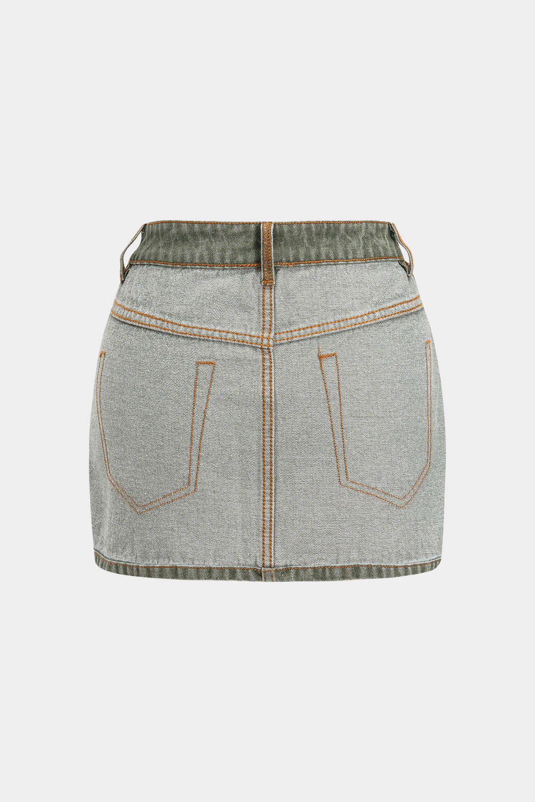 Reversible Denim Pocket Mini Skirt