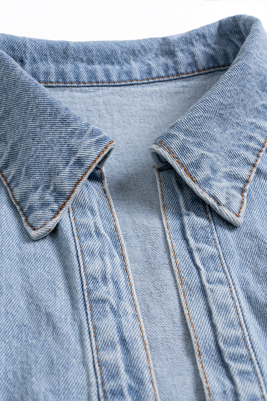 Denim V-Neck Zipper Tank Top And Jeans Set