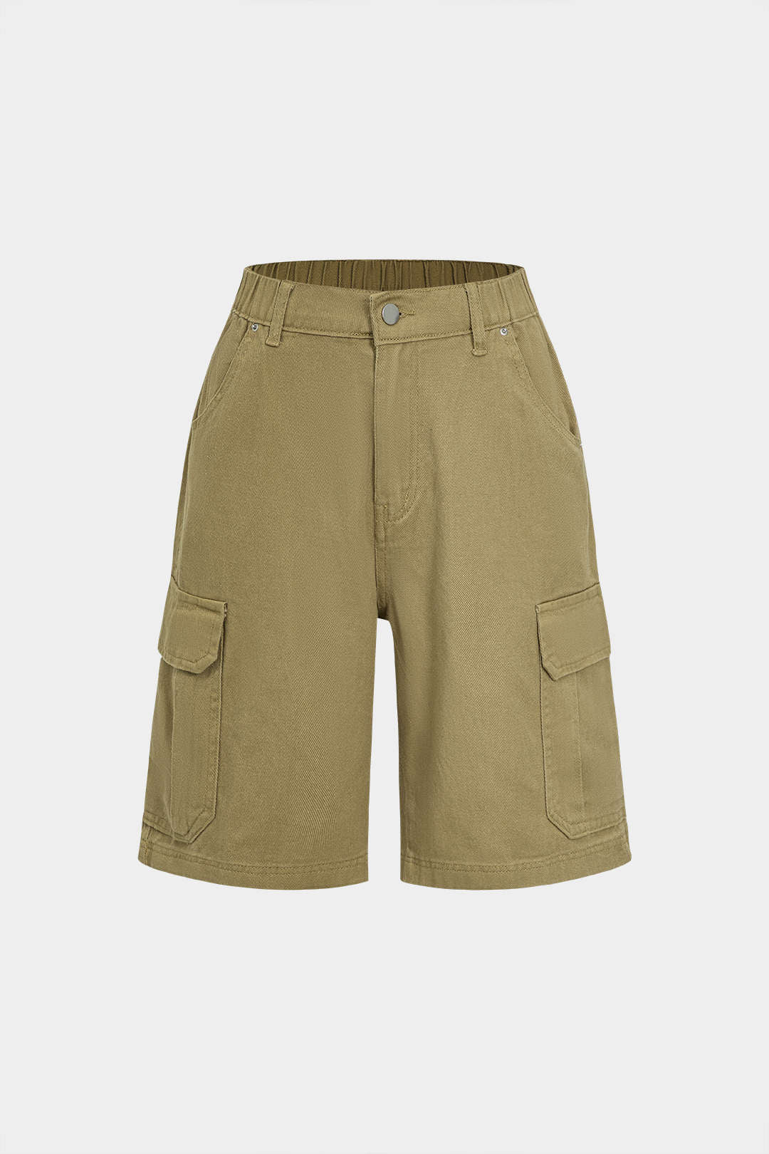 Denim Shorts with Flap Pockets