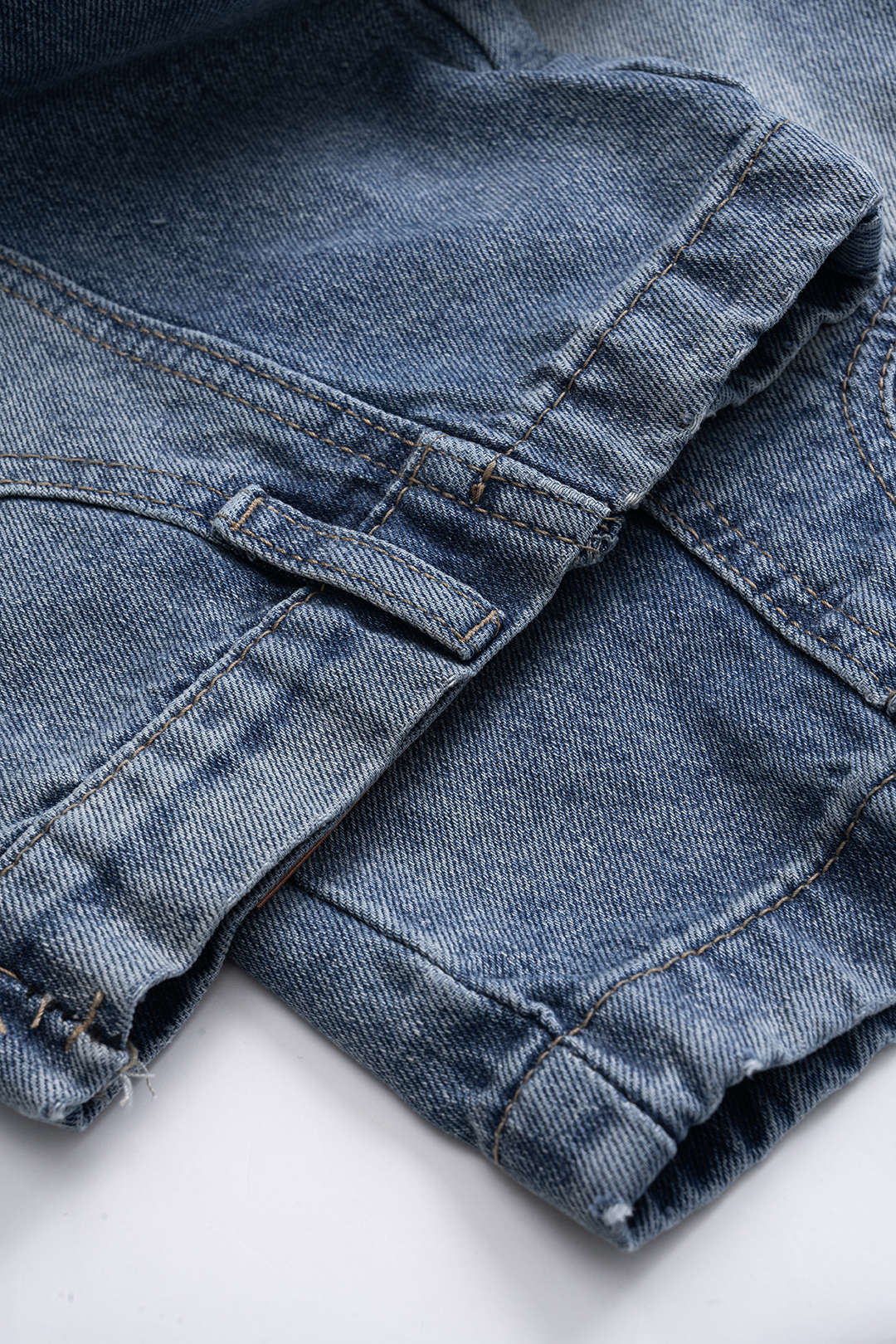 Denim Washed Wide Leg Jeans