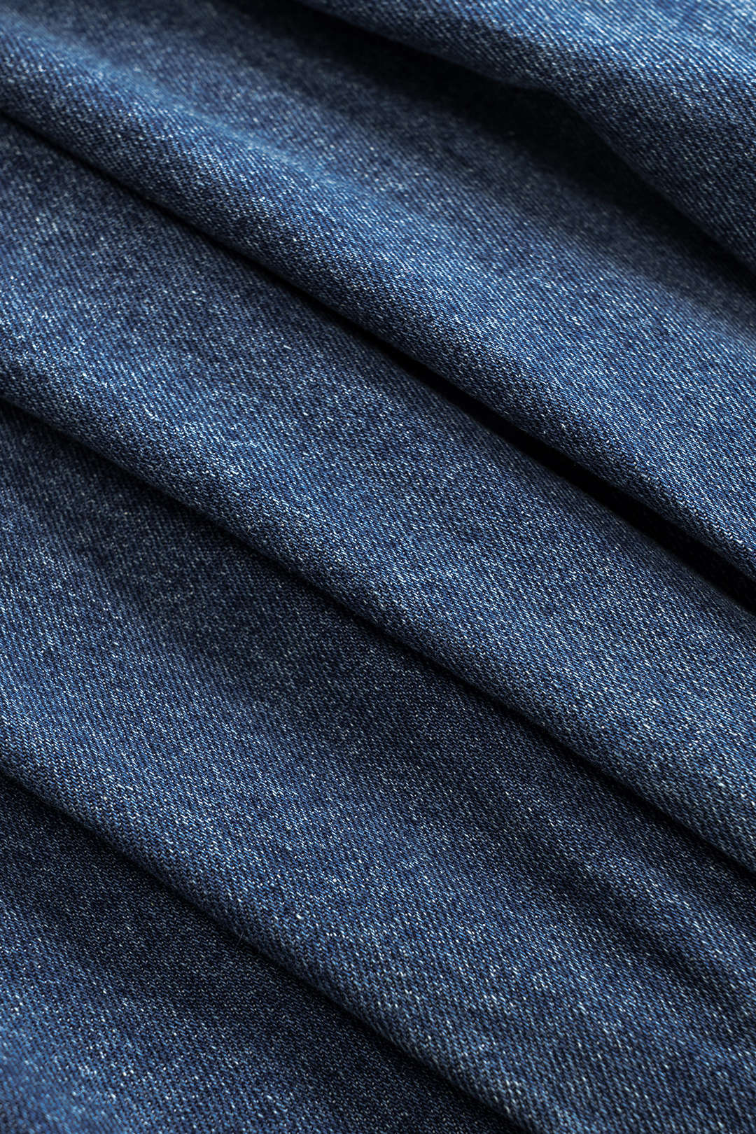 Denim Pleated Button Zipper Sleeveless Dress