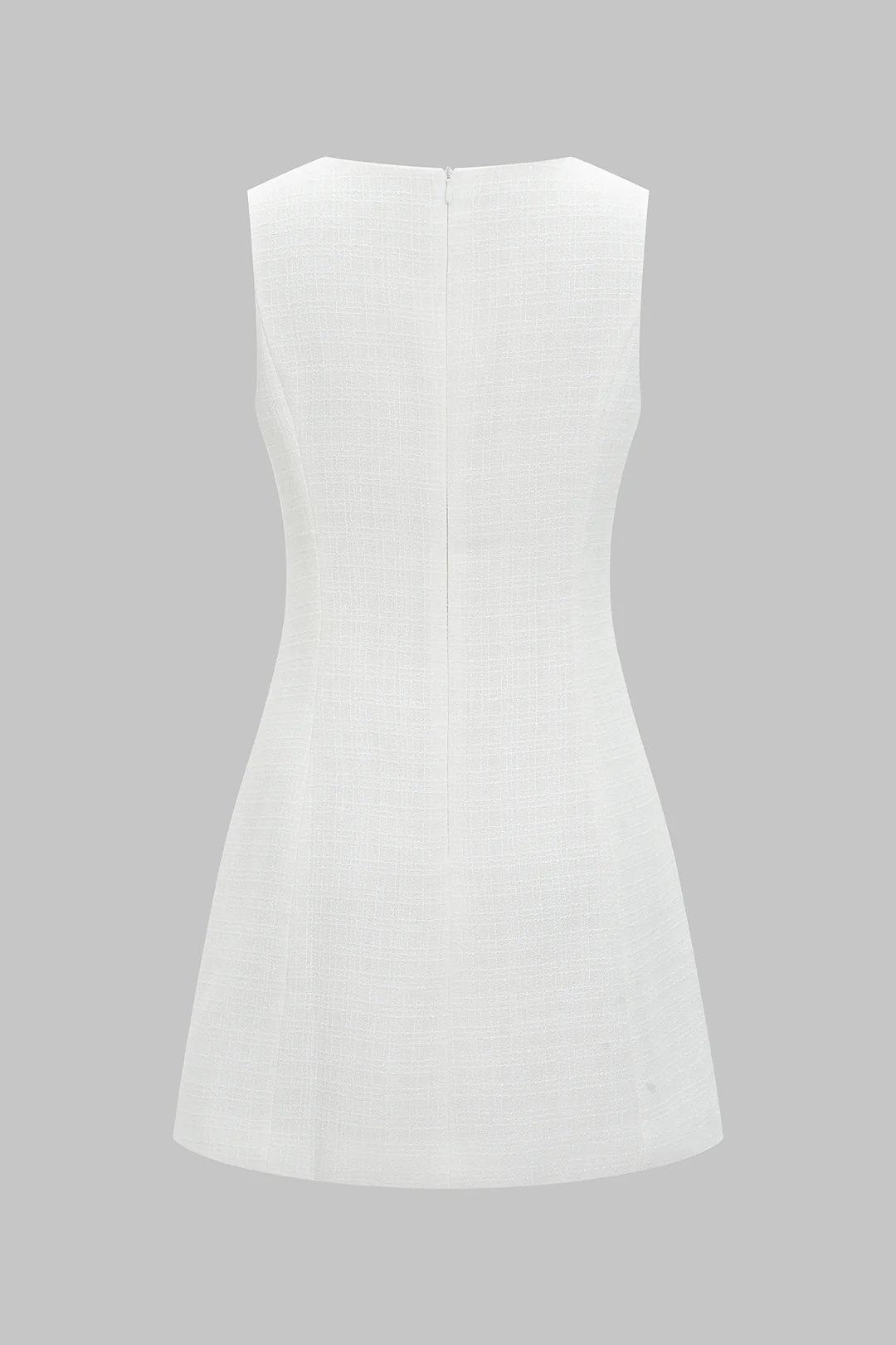 3D Floral Decor Sleeveless Mini Dress