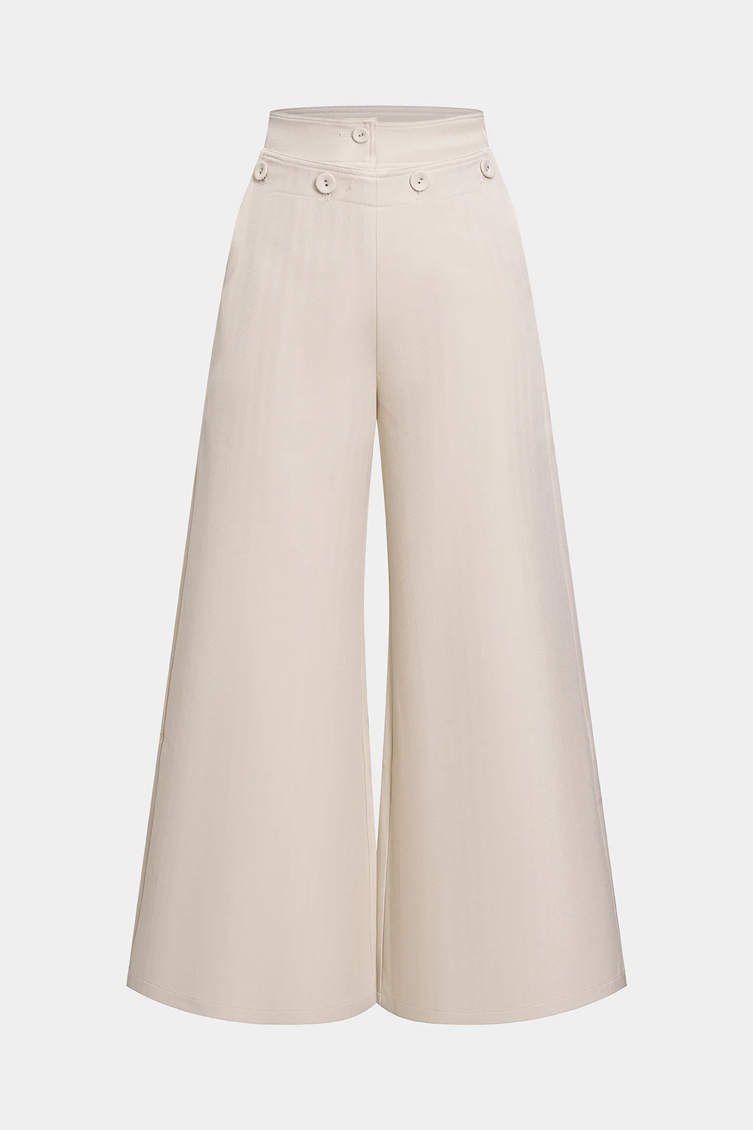 Double Waistband Wide Leg Pants