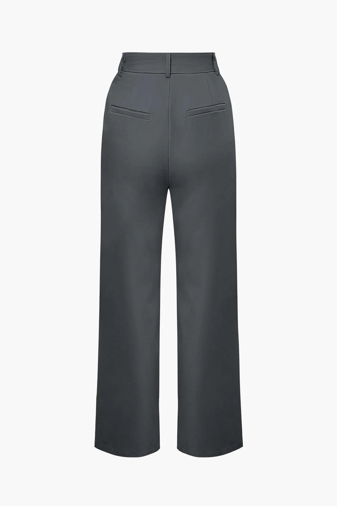 Notched Lapel Tie Back Vest and Straight Leg Suit Pants Combo