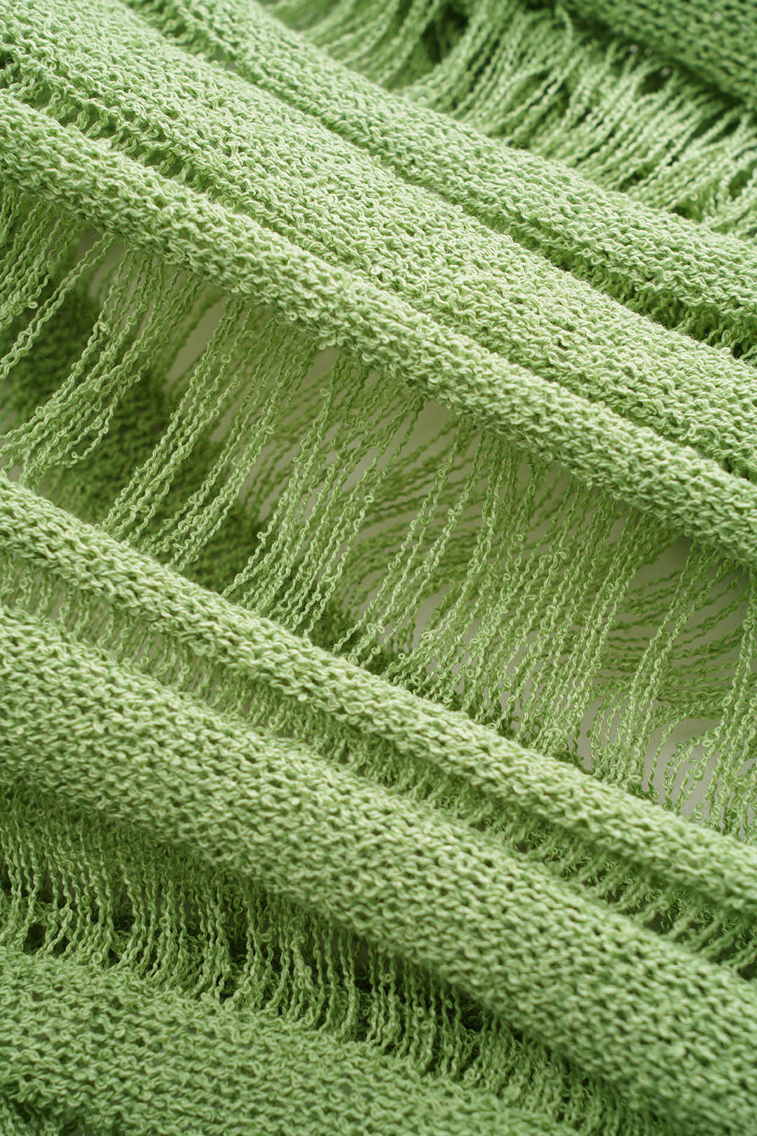 Knit Cut-Out Tie-Up Long-Sleeve Shirt and Skirt Set