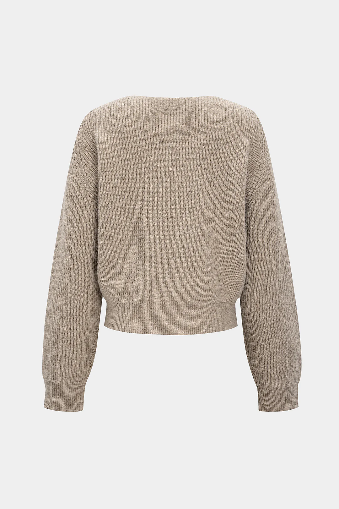 Knit Crossed Long-Sleeve Top