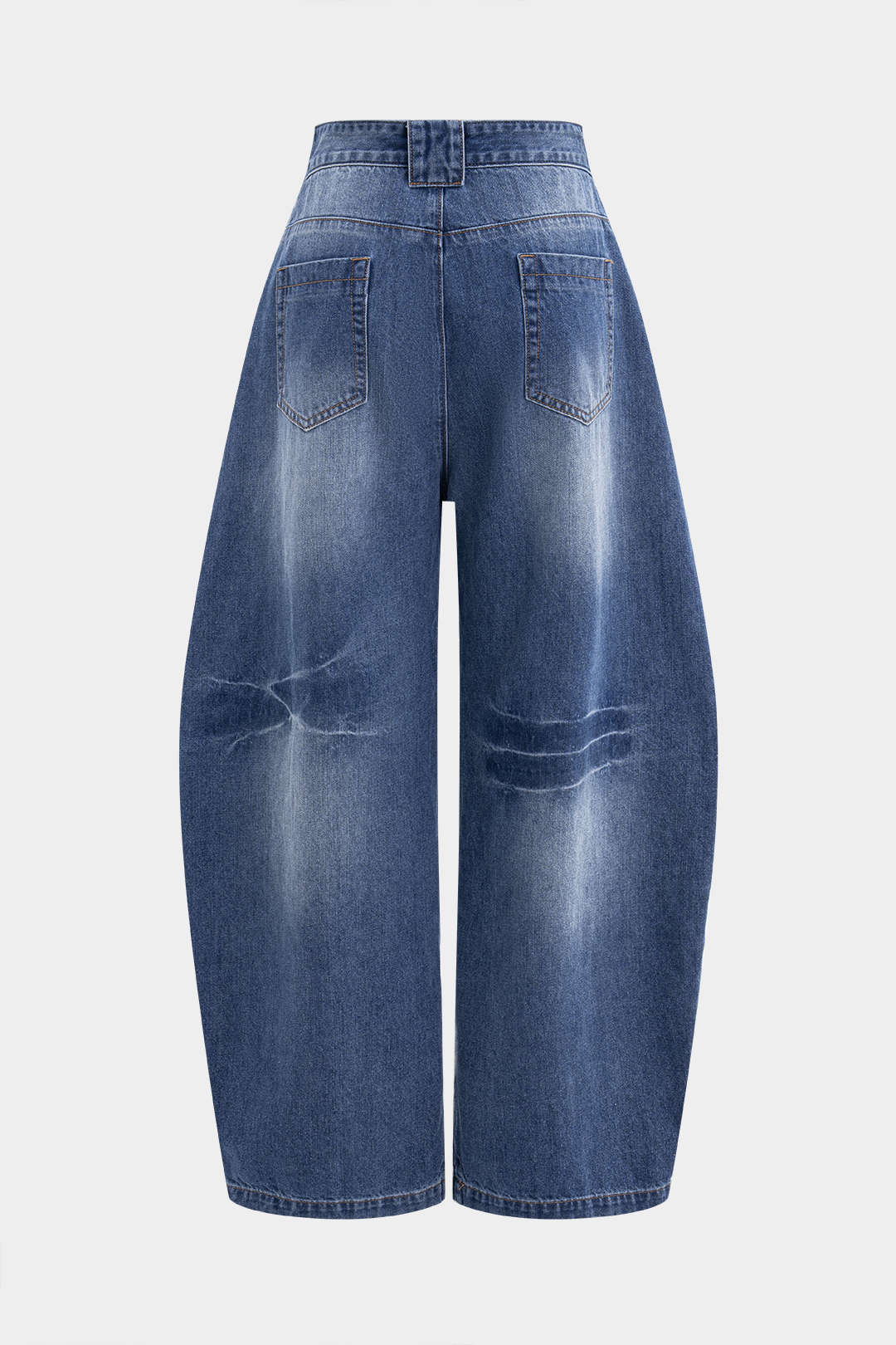 Denim Wide-Leg Barrel Jeans