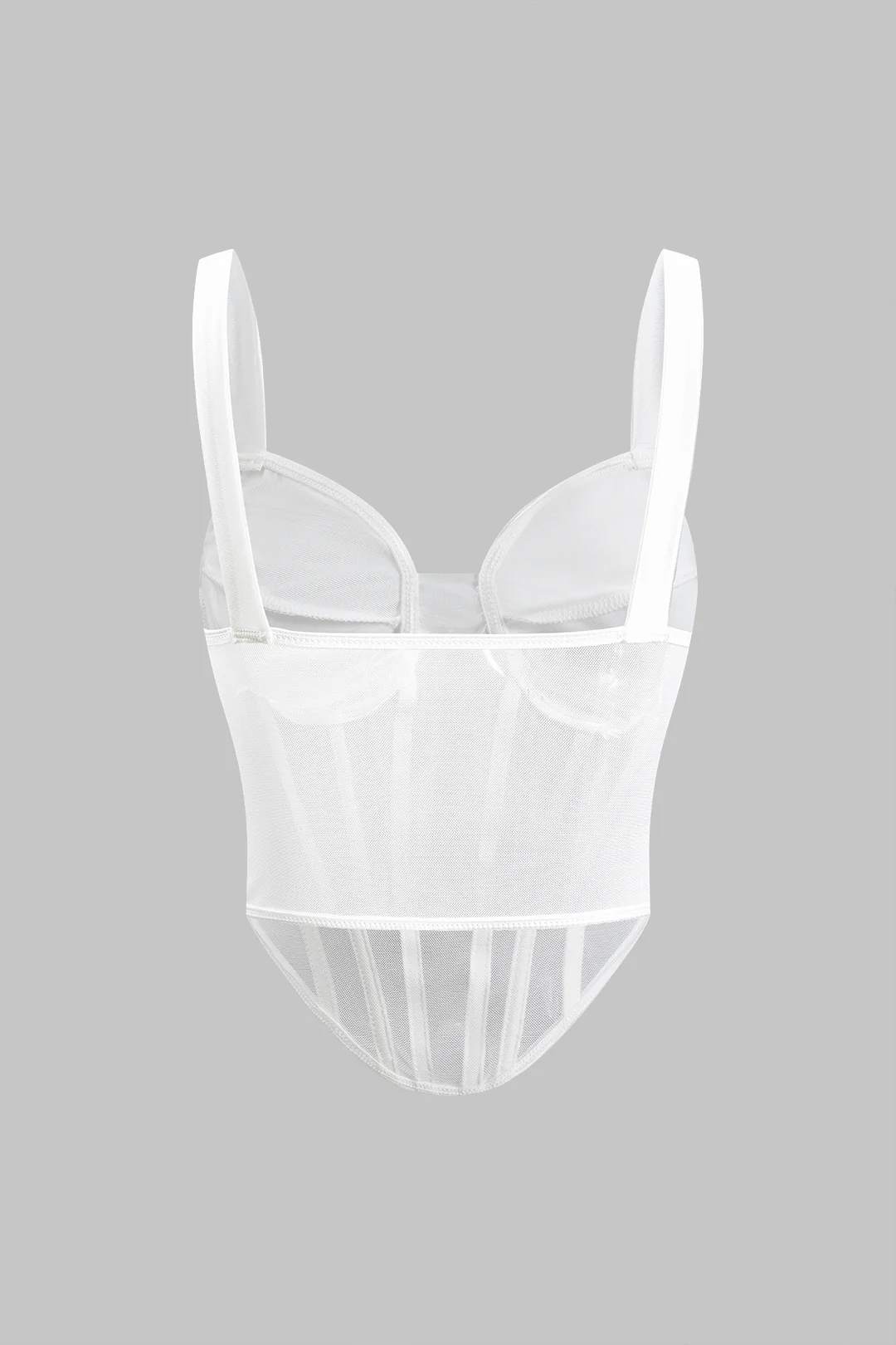 Satin Mesh Patchwork Slip Cami Top