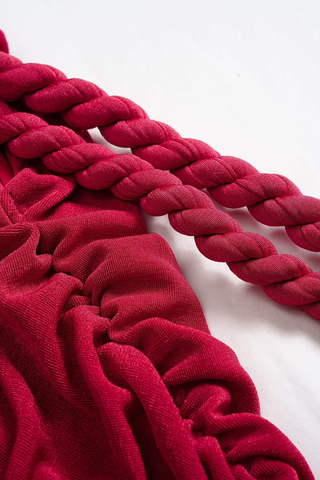 Plus Size Patchwork Twist Knot Sleeveless Mini Dress