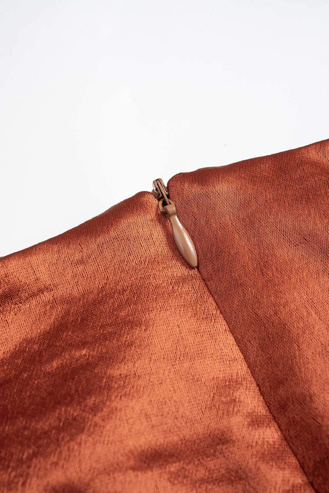 Plus Size Satin Asymmetric Skirt