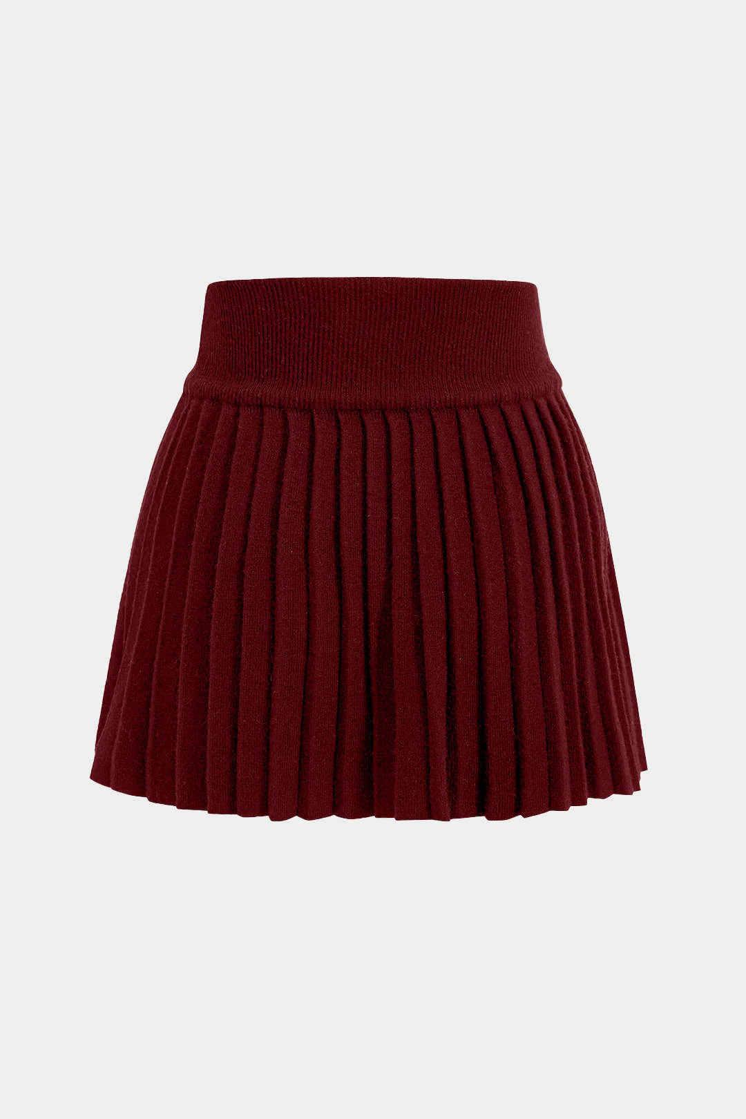 Simple Knit Pleated Skirt