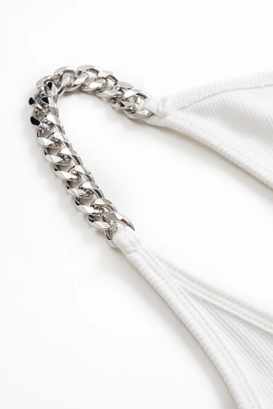 Plus Size Metallic Chain Patchwork Tie Knot Sleeveless Tank Mini Dress