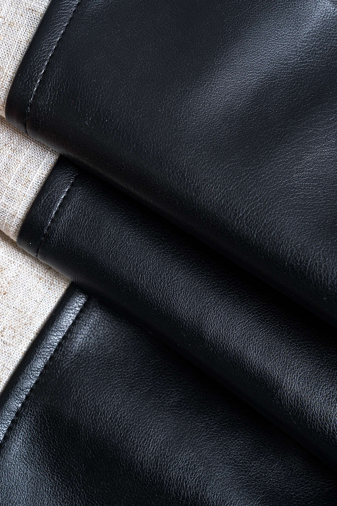 Metallic Patchwork Faux Leather Trousers