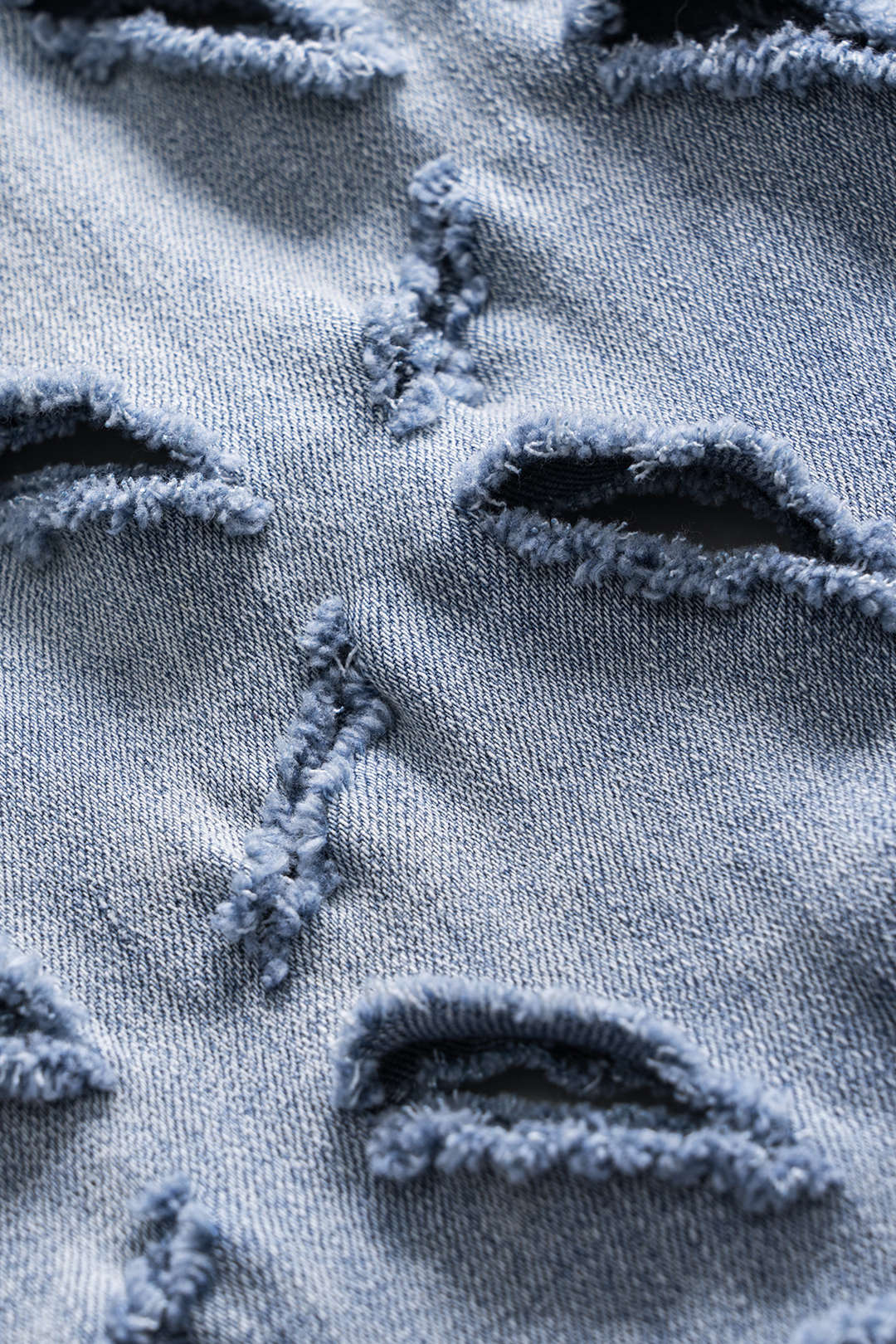 Ripped Cut-Out Button-Pocket Wide-Leg Jeans