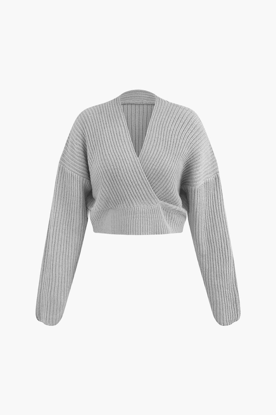 V-neck Long Sleeve Sweater and Skirt Set