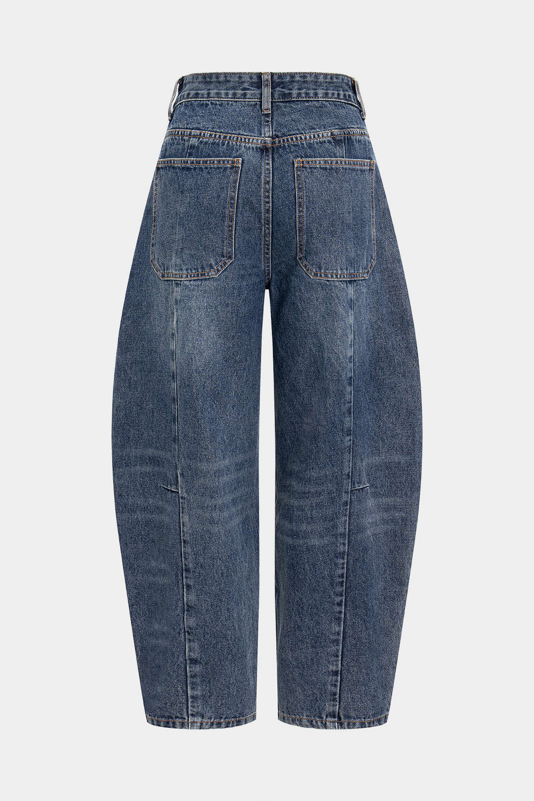 Patchwork Barrel Denim Jeans
