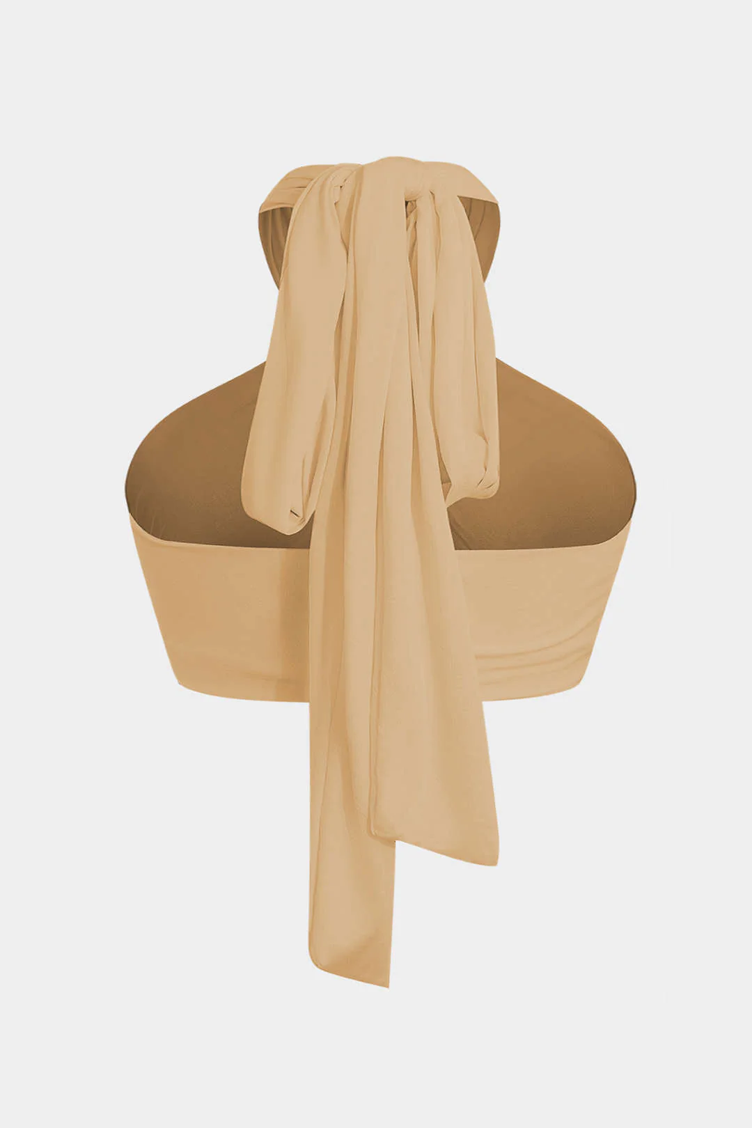 Plus Size Ruched Crossed Halter Neck Tie Up Cami Top