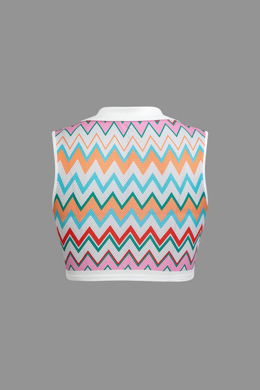 Contrasting V-neck Cropped Knit Tank Top and Split Maxi Skirt Set