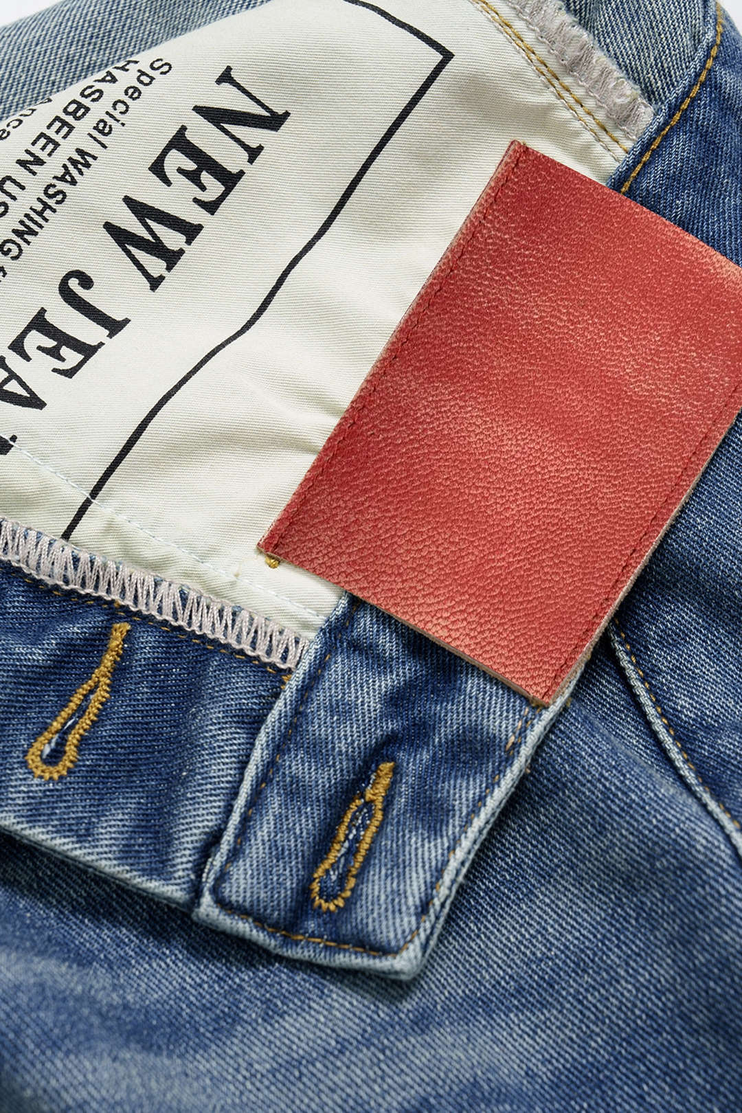 Denim Skirt with Asymmetrical Pocket