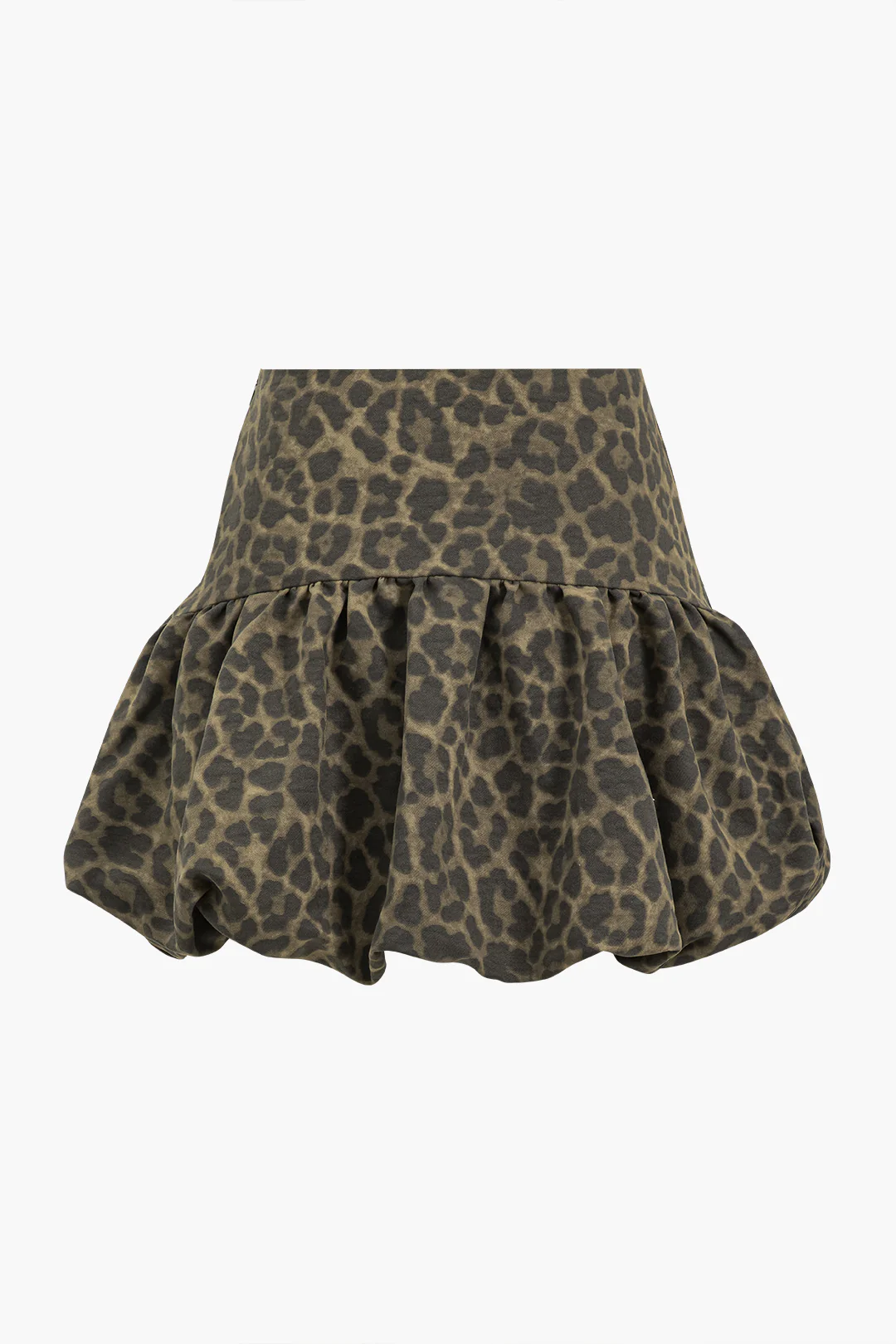 Leopard Print Flounce Skirt