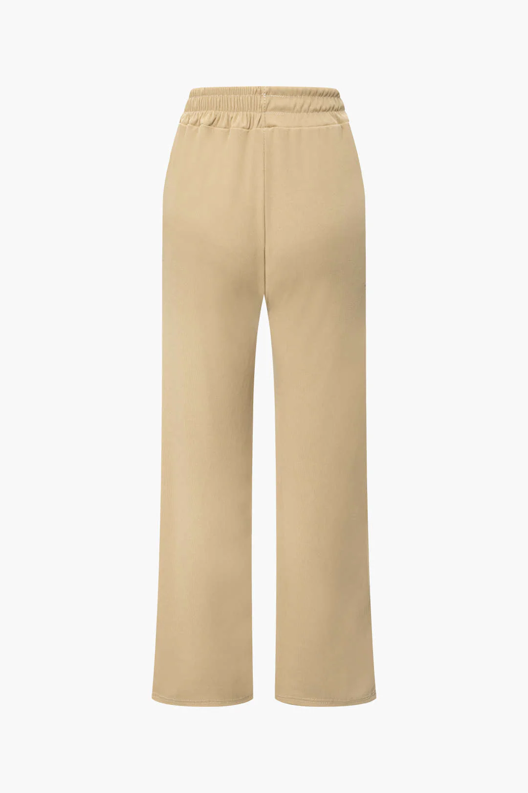 Off-the-Shoulder Ruched Asymmetric Top and Straight-Leg Pants Set