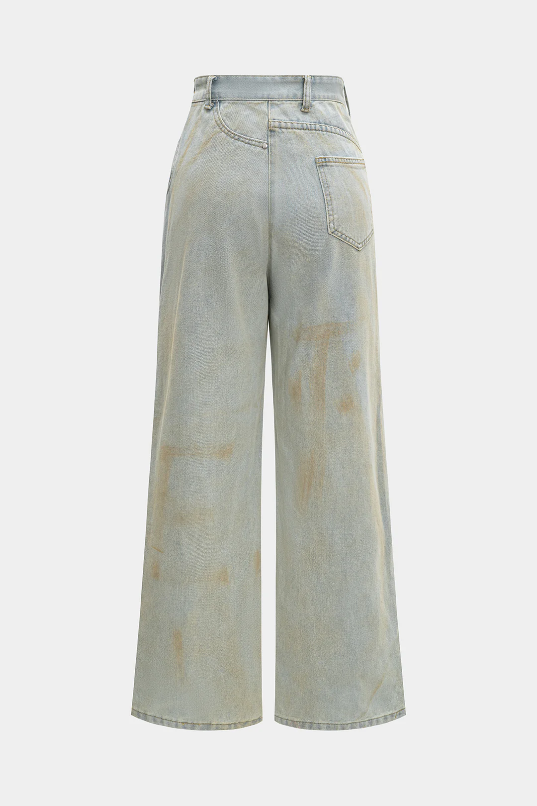 Denim Patchwork Washed Jeans