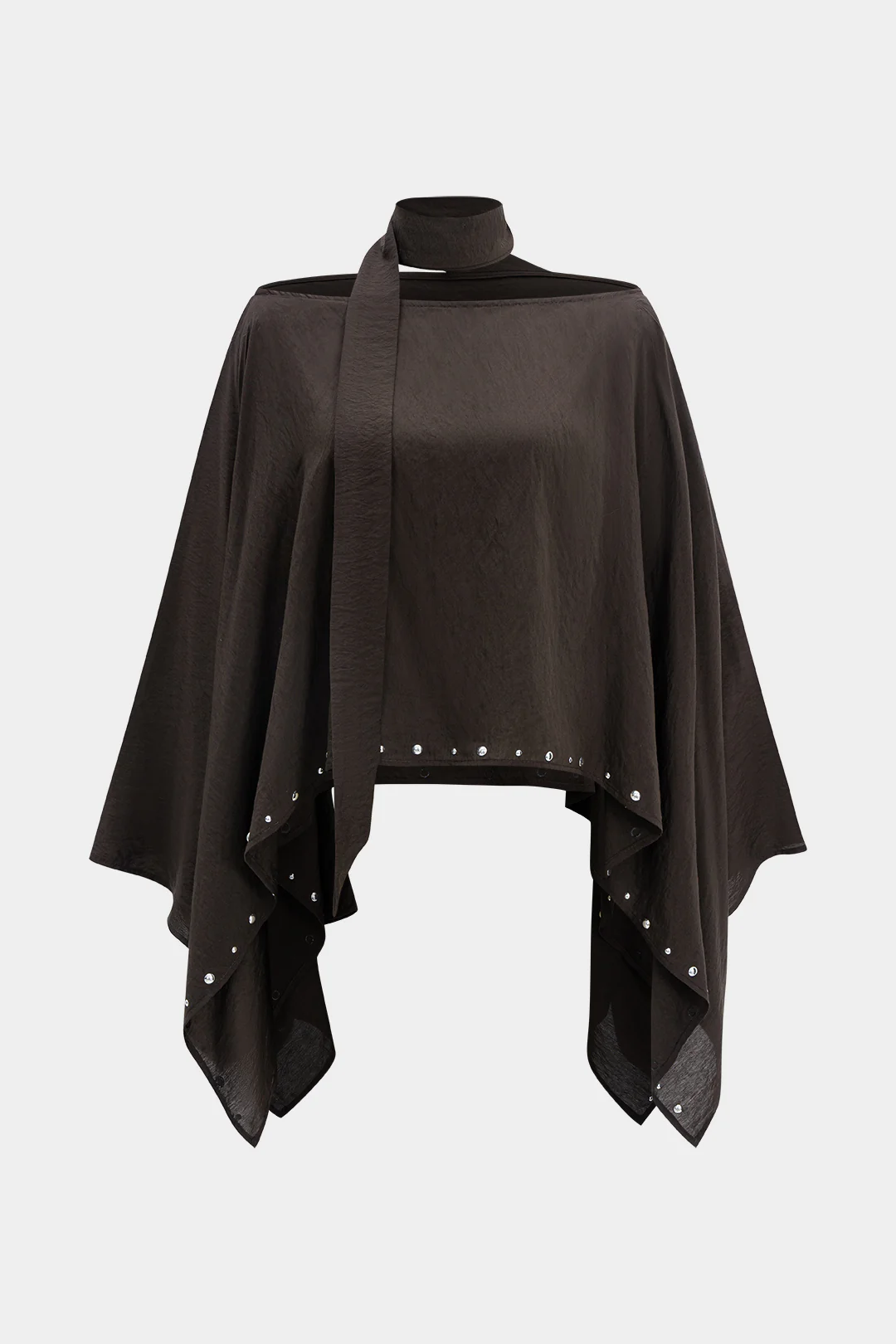 Batwing Sleeve With Scarf Top
