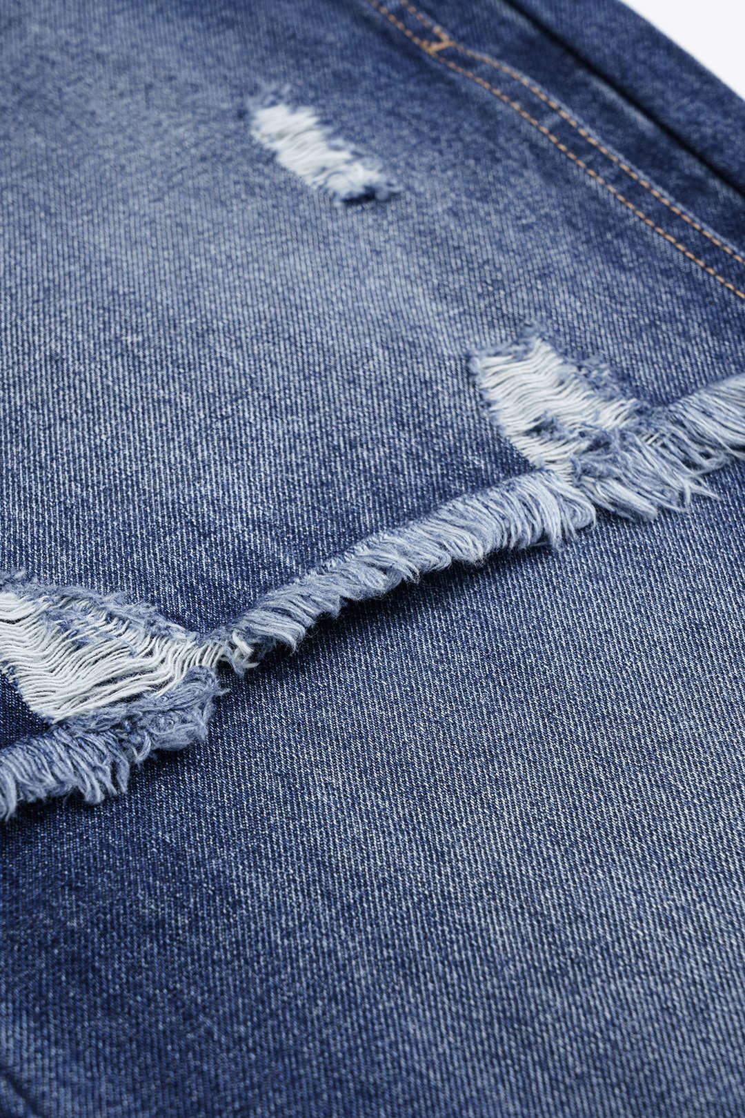 Patchwork Straight Leg Denim Jeans