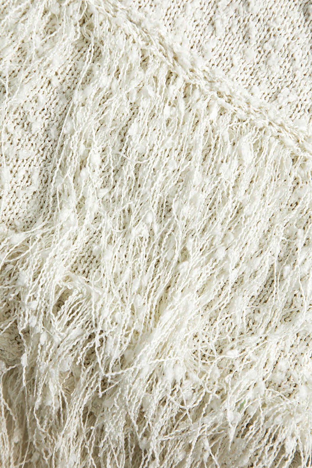 Solid Sweater Fringe Long Skirt