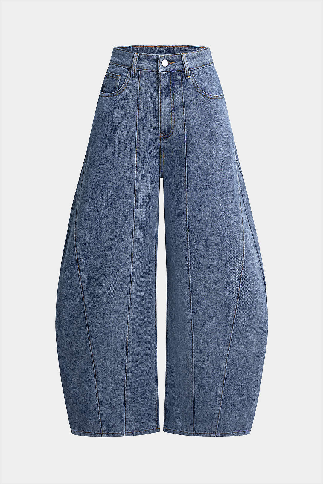 Denim Washed Barrel Jeans