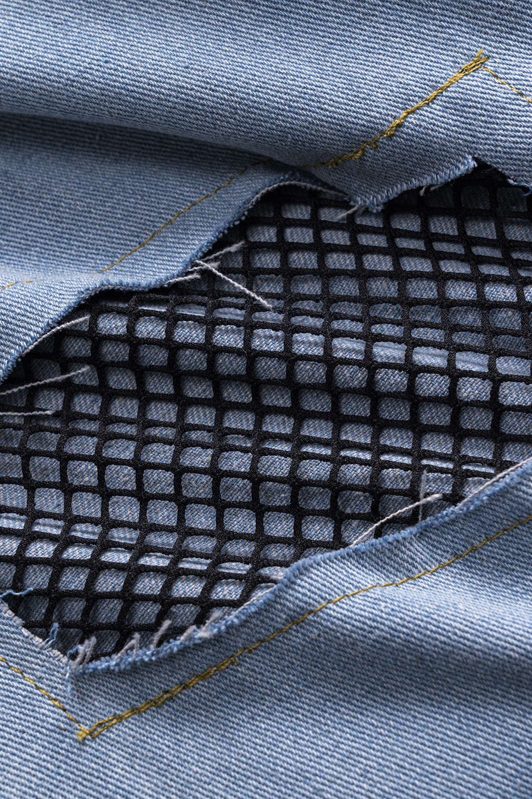 Denim Button Zipper Hollow Out Jeans