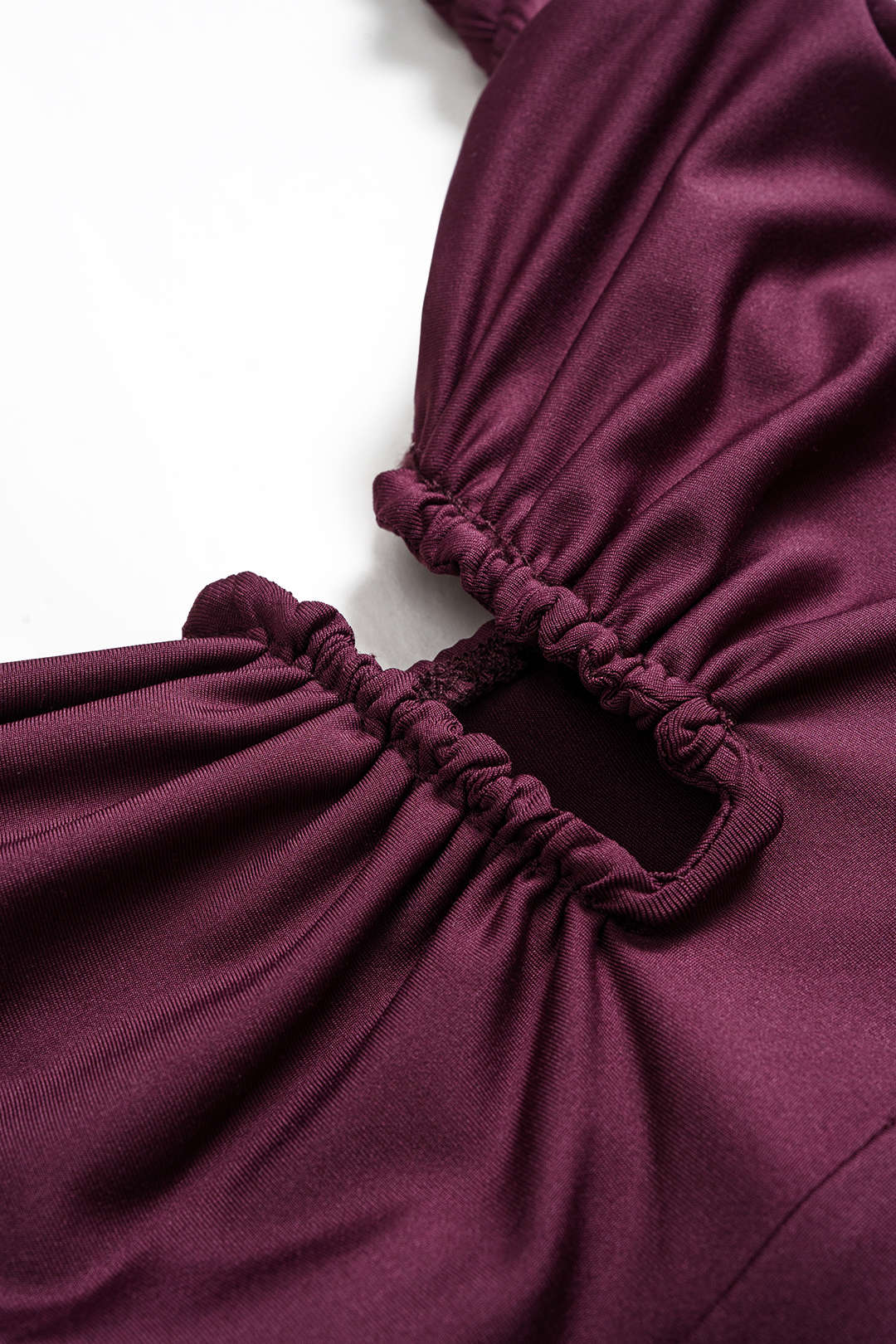 Ruched Twist Knot Sleeveless Midi Slip Dress