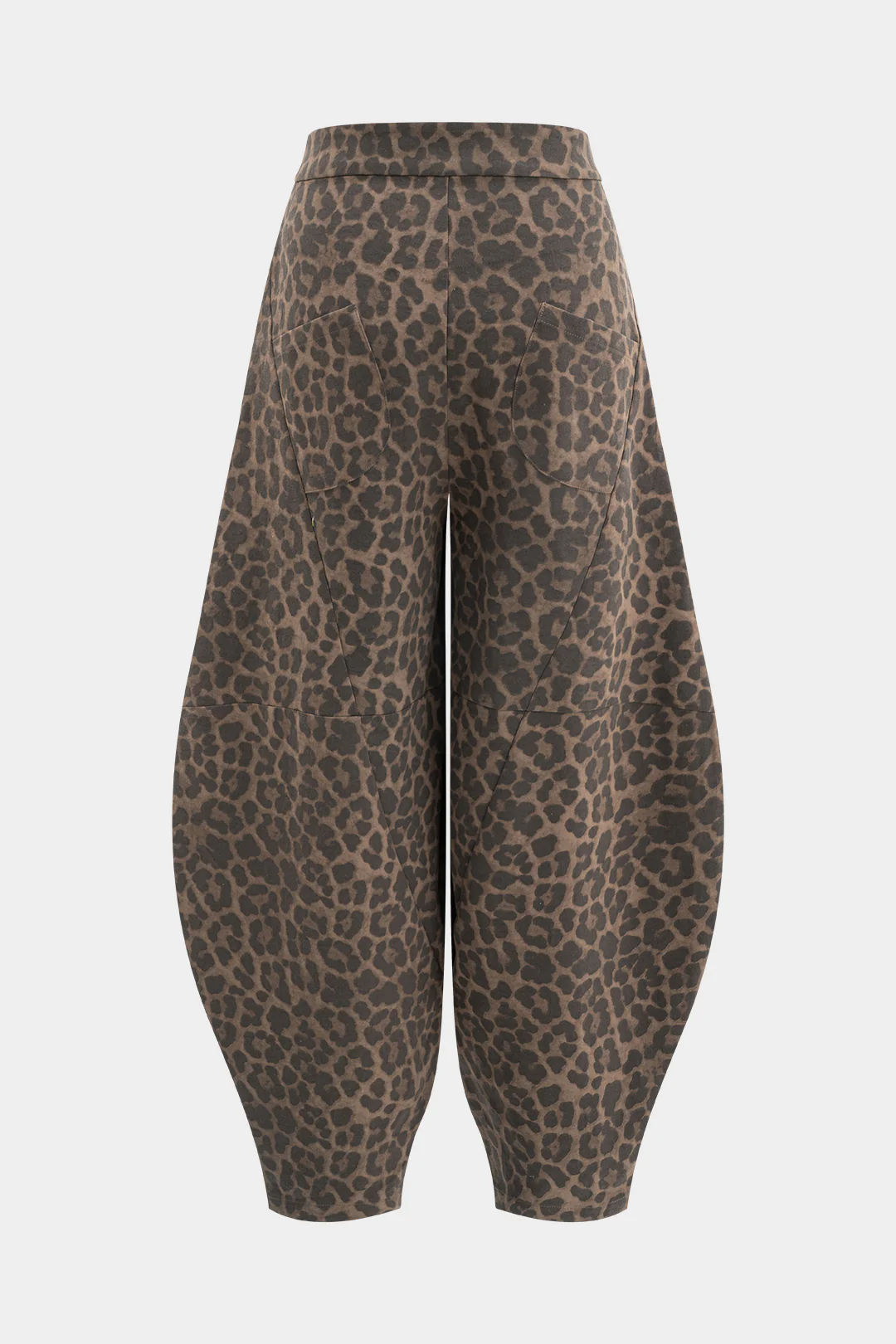 Leopard Print Wide-Leg Trousers