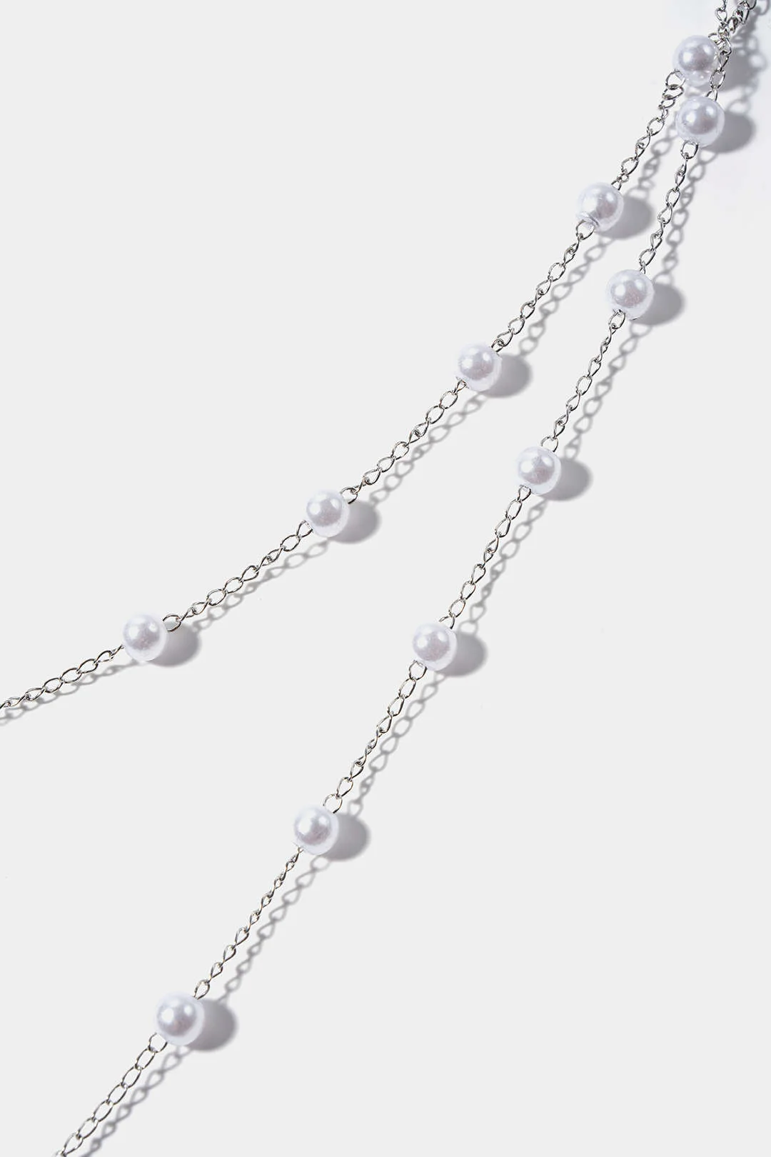 Pearl Metallic Chain Necklace