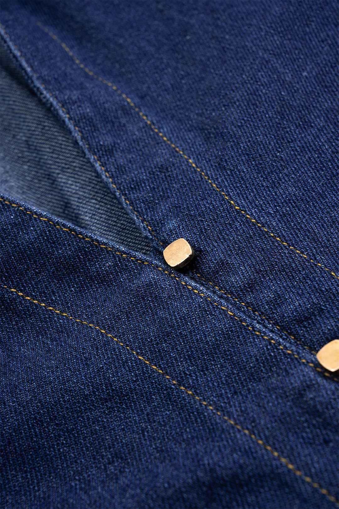 Denim V-Neck Short-Sleeve Shirt