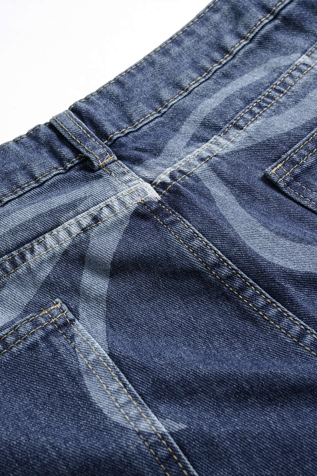 Washed Wide Leg Denim Jeans