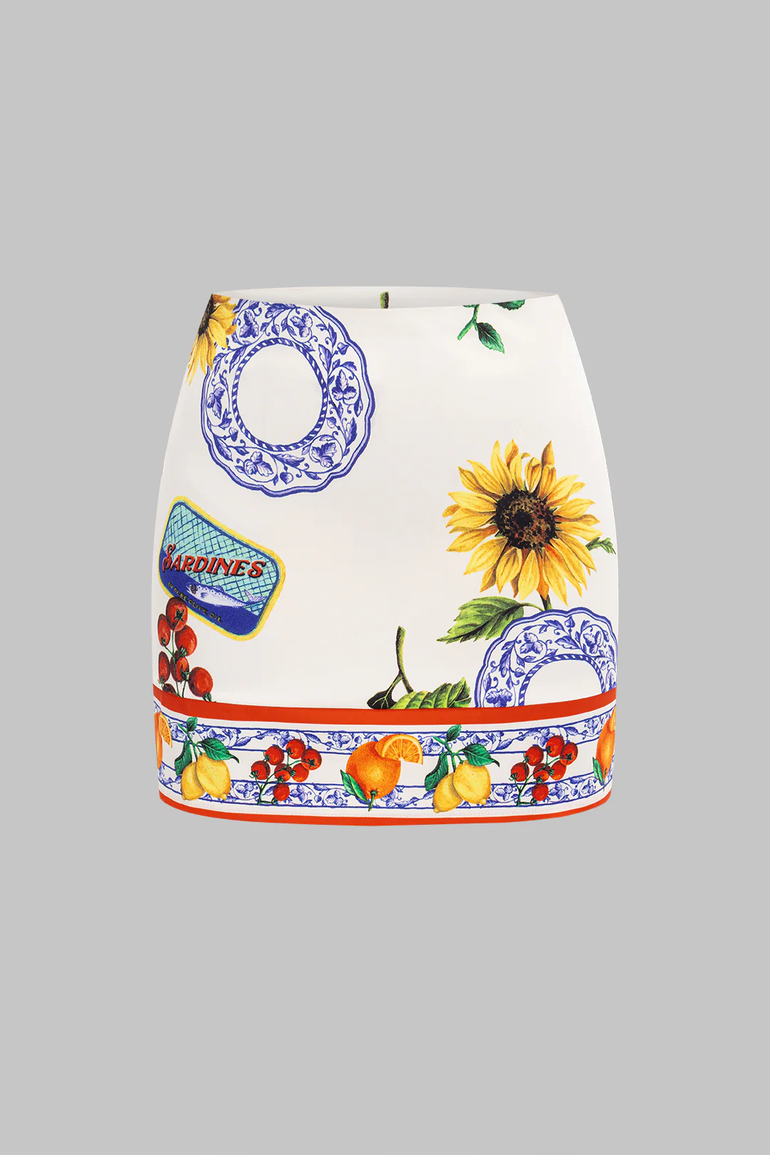 Fruit Floral Print Skirt