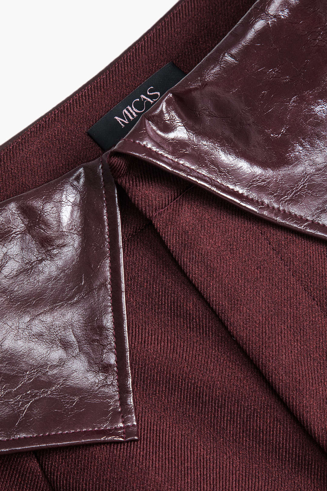 Faux Leather Patchwork Mini Skirt